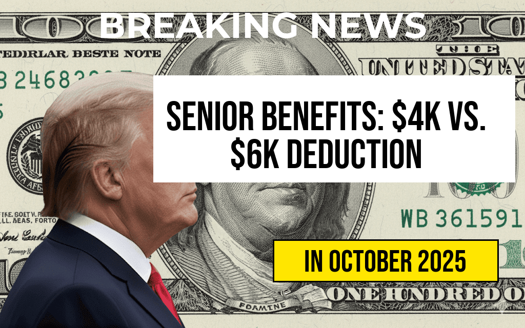 Comparing Seniors’ Benefits: Four Thousand Dollar Deduction Versus Six Thousand Dollar Deduction